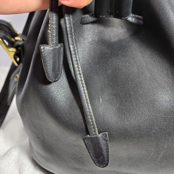Vtg Coach 9952 Lula Legacy Black Turkish Leather Drawstring Bucket Shoulder Bag - Picture 13 of 16